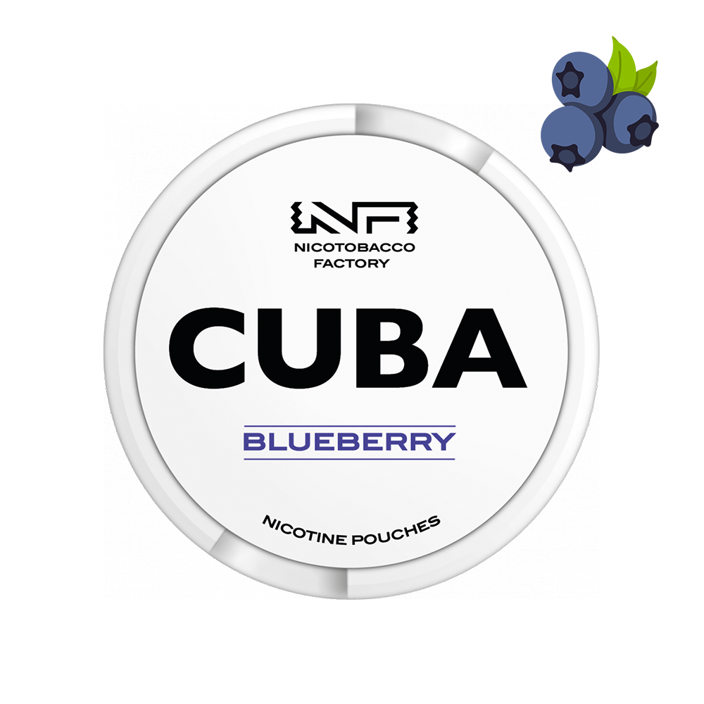 CUBA WHITE, BLUEBERRY (borůvka) - MEDIUM STRONG - CUBA